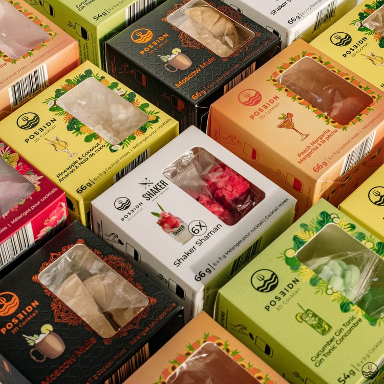 Paquets - Poseidn - Bombes à Boire - Cocktails - Chocolat chaud - Thé - Groupes - kits - paniers - ensembles
